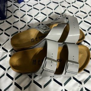 NWT Arizona BS Patent Alloy Birkenstock Size 38